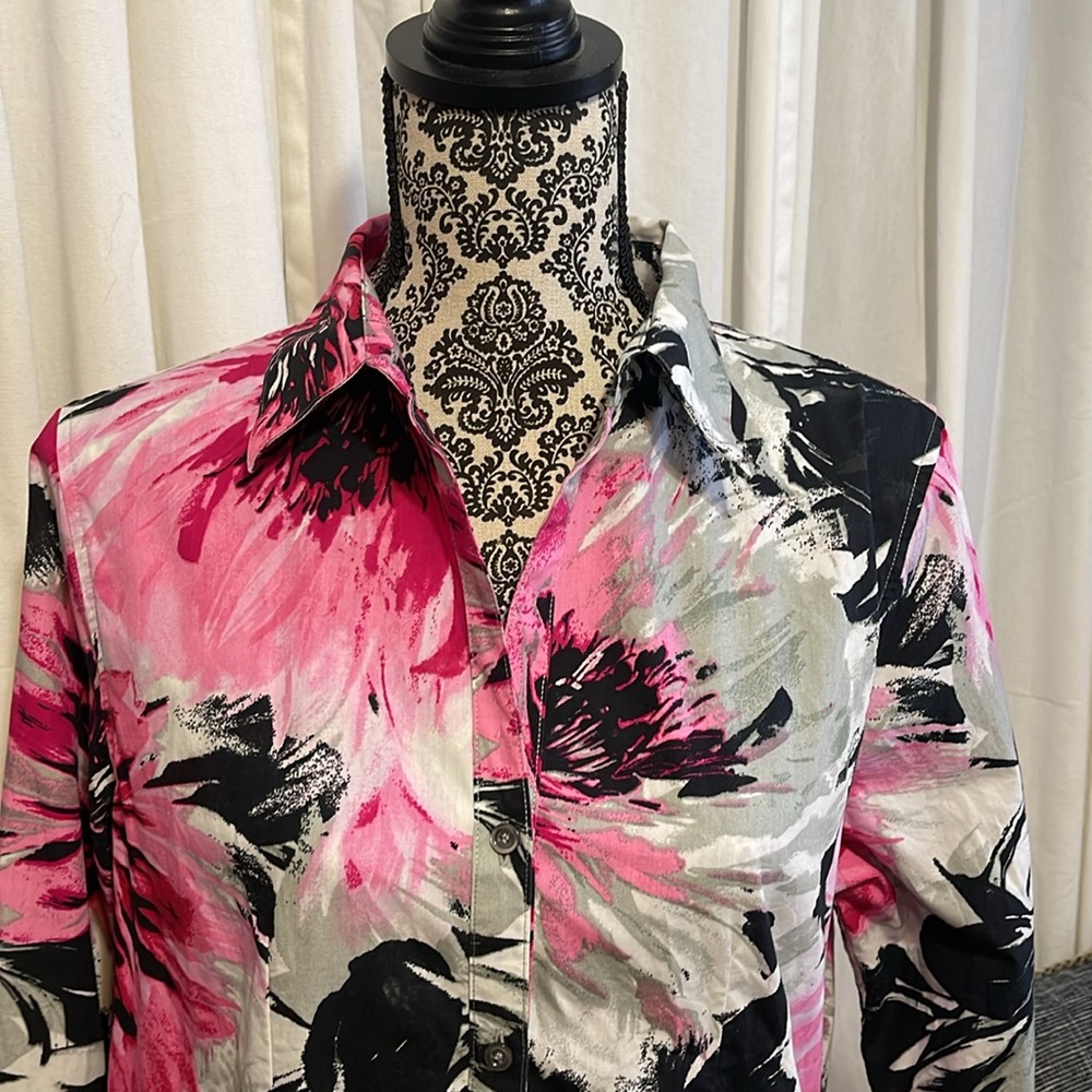 Foxcroft Wrinkle Free Button Up Top Long Sleeve S… - image 2